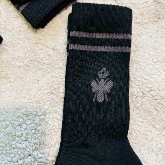 Bombas calf socks size small black honeycomb arch support stay up 3 pack new - Picture 2 of 8